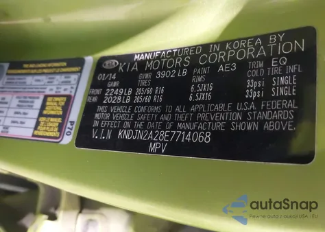 2014 Kia Soul from USA, damaged, VIN KNDJN2A28E7714068